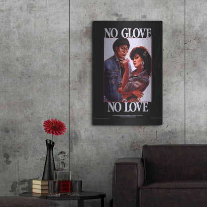 Luxe Metal Art 'No Glove No Love' by Epic Portfolio, Metal Wall Art,24x36