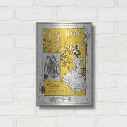 Luxe Metal Art 'Ma Love Divine, Ma Caroline (1899)' by Epic Portfolio, Metal Wall Art,12x16