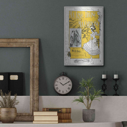 Luxe Metal Art 'Ma Love Divine, Ma Caroline (1899)' by Epic Portfolio, Metal Wall Art,12x16