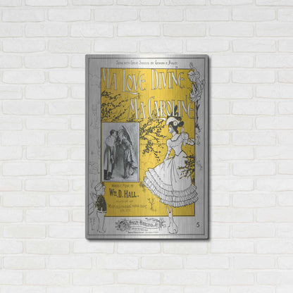 Luxe Metal Art 'Ma Love Divine, Ma Caroline (1899)' by Epic Portfolio, Metal Wall Art,24x36