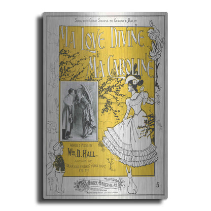 Luxe Metal Art 'Ma Love Divine, Ma Caroline (1899)' by Epic Portfolio, Metal Wall Art