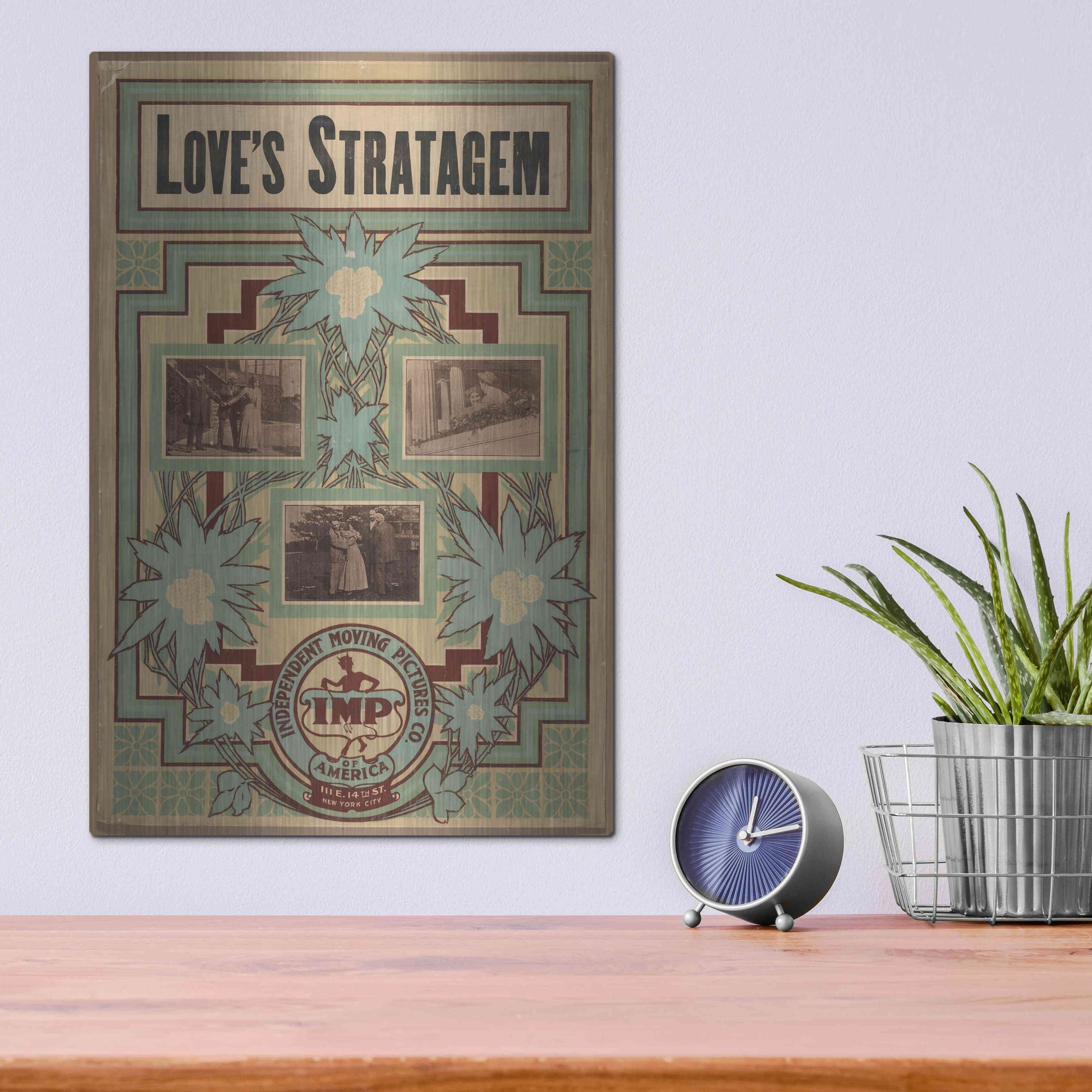 Luxe Metal Art 'Love’S Stratagem (1909)' by Epic Portfolio, Metal Wall Art,12x16