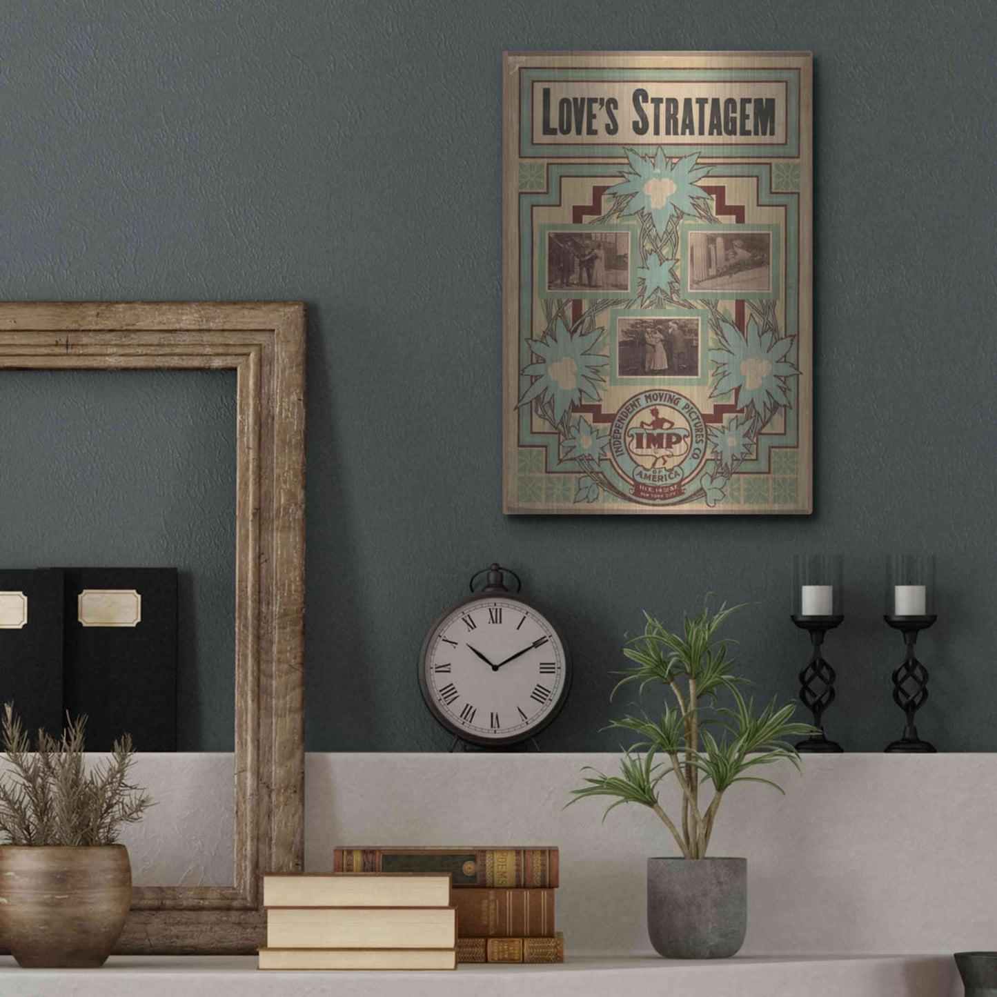 Luxe Metal Art 'Love’S Stratagem (1909)' by Epic Portfolio, Metal Wall Art,12x16