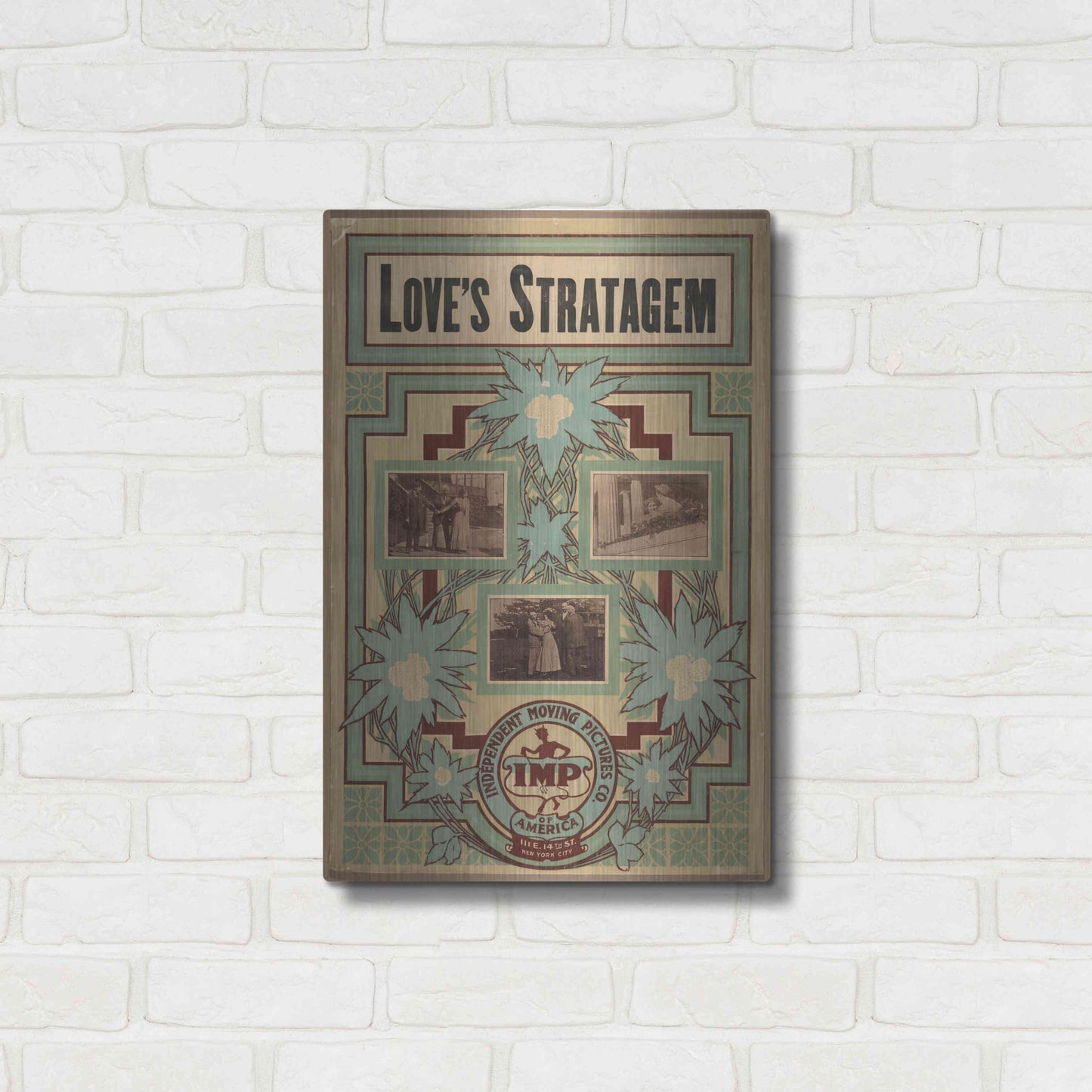 Luxe Metal Art 'Love’S Stratagem (1909)' by Epic Portfolio, Metal Wall Art,16x24
