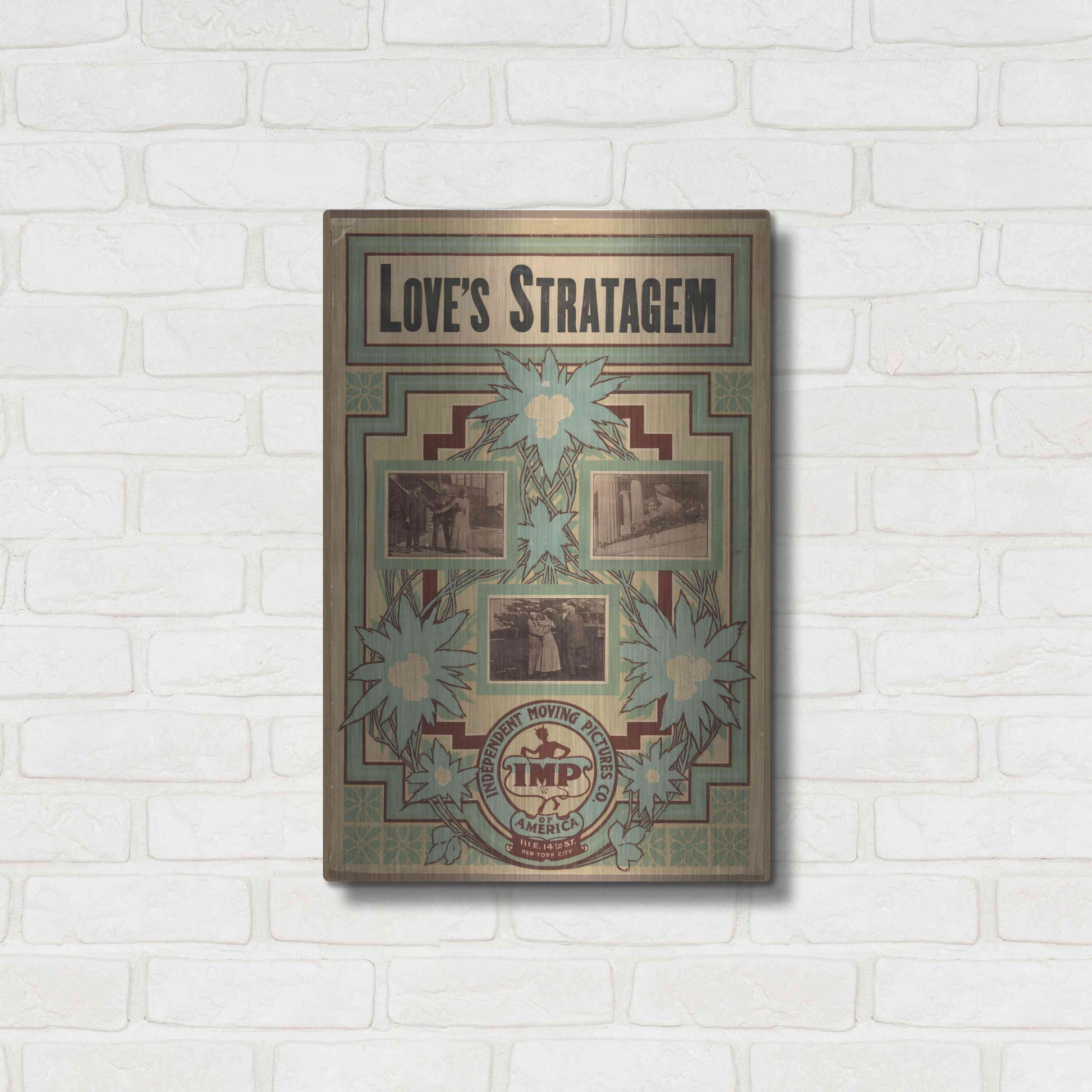 Luxe Metal Art 'Love’S Stratagem (1909)' by Epic Portfolio, Metal Wall Art,16x24