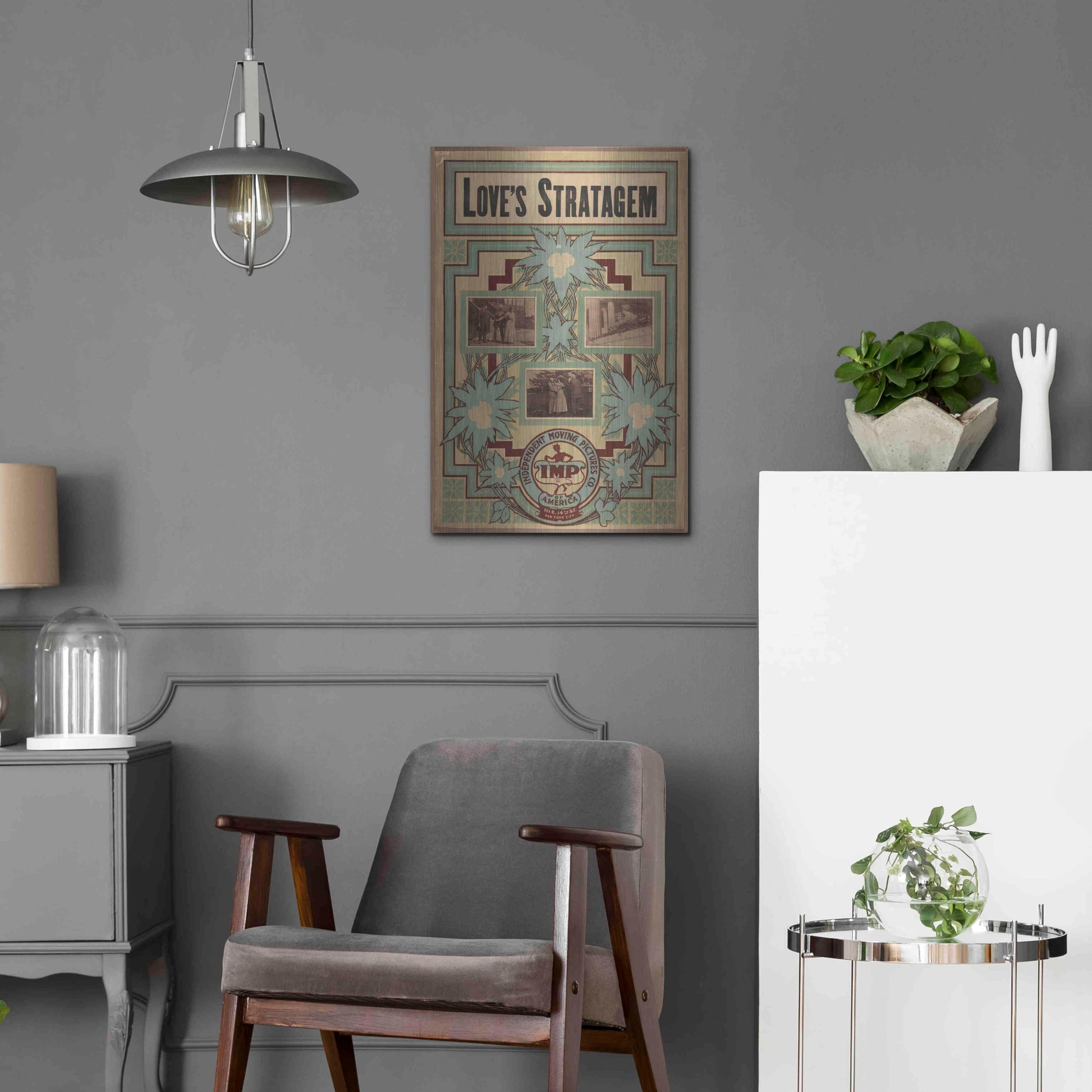 Luxe Metal Art 'Love’S Stratagem (1909)' by Epic Portfolio, Metal Wall Art,16x24