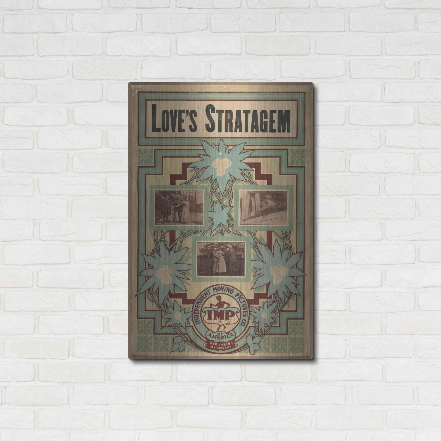 Luxe Metal Art 'Love’S Stratagem (1909)' by Epic Portfolio, Metal Wall Art,24x36