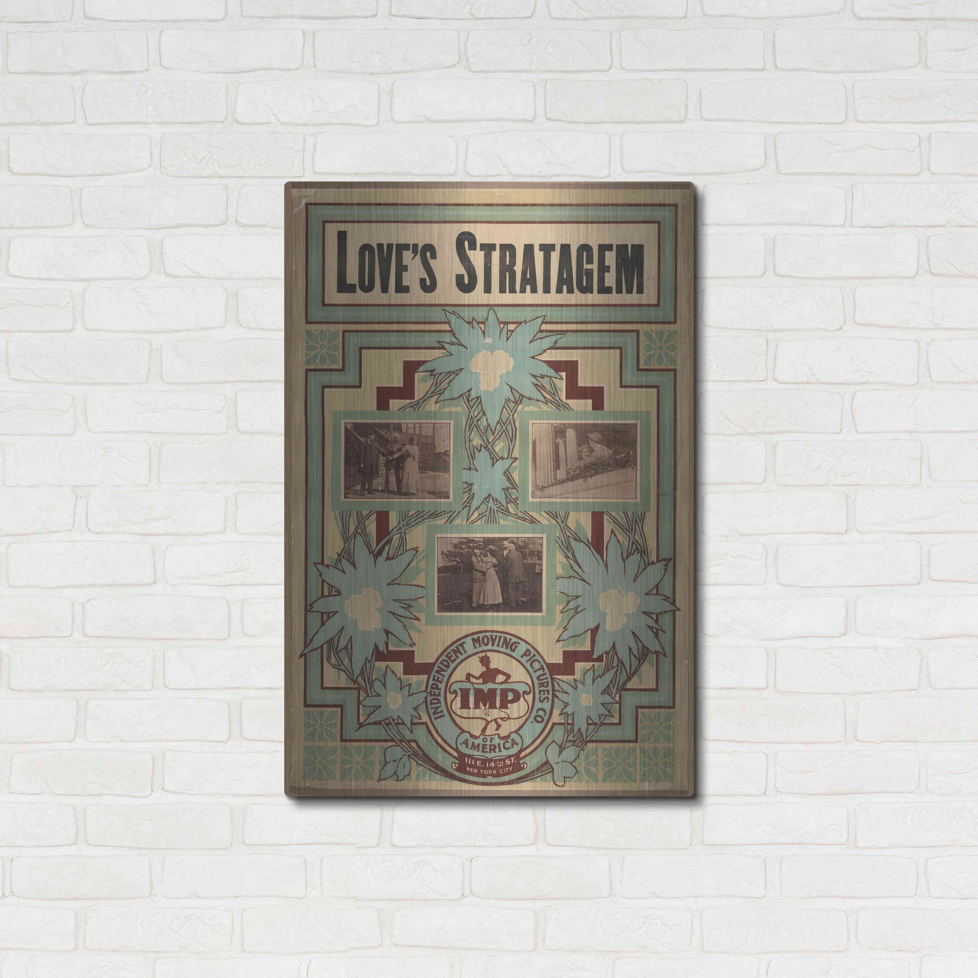 Luxe Metal Art 'Love’S Stratagem (1909)' by Epic Portfolio, Metal Wall Art,24x36