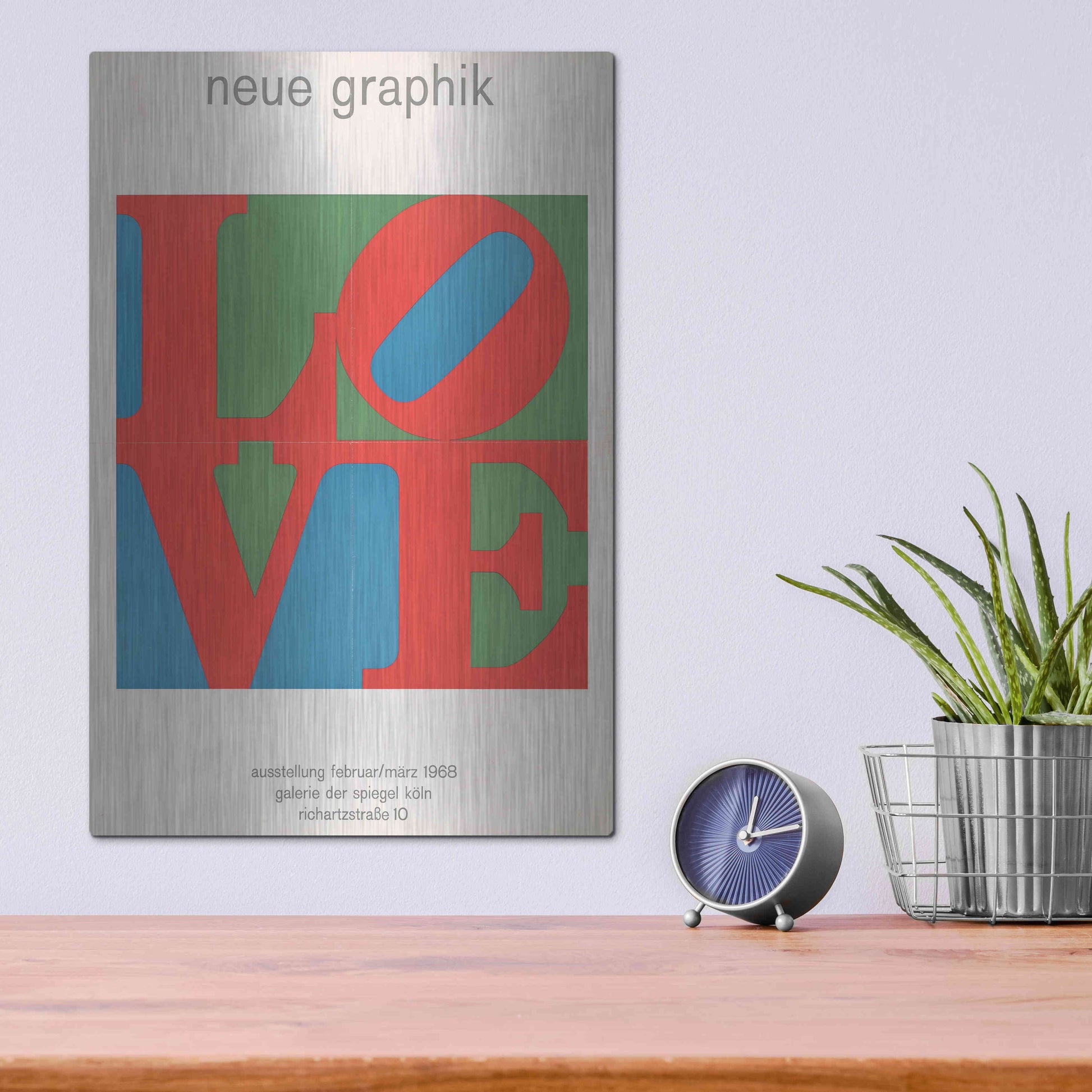 Luxe Metal Art 'Love. Neue Graphik (1968)' by Epic Portfolio, Metal Wall Art,12x16