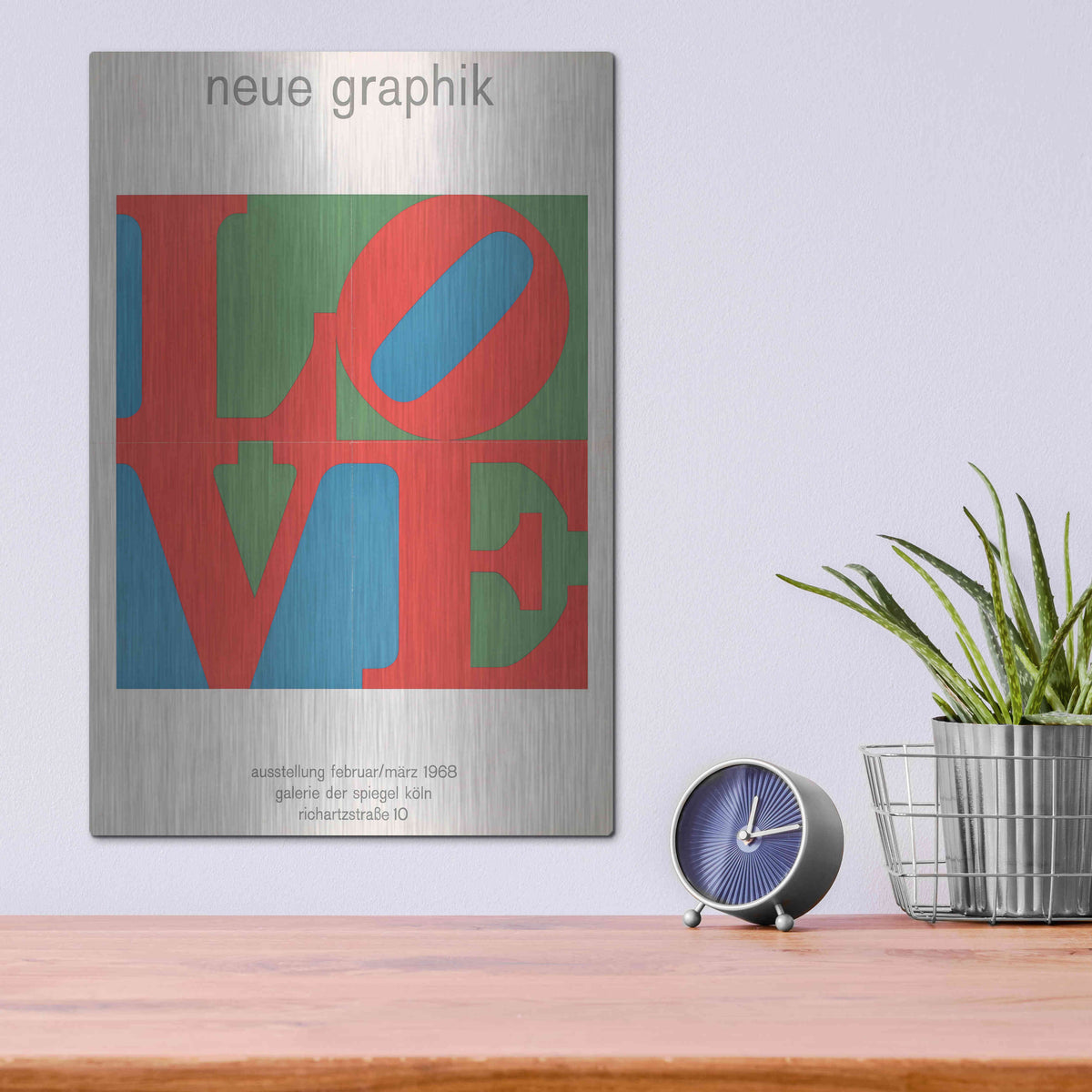 Luxe Metal Art 'Love. Neue Graphik (1968)' by Epic Portfolio, Metal Wall Art,12x16