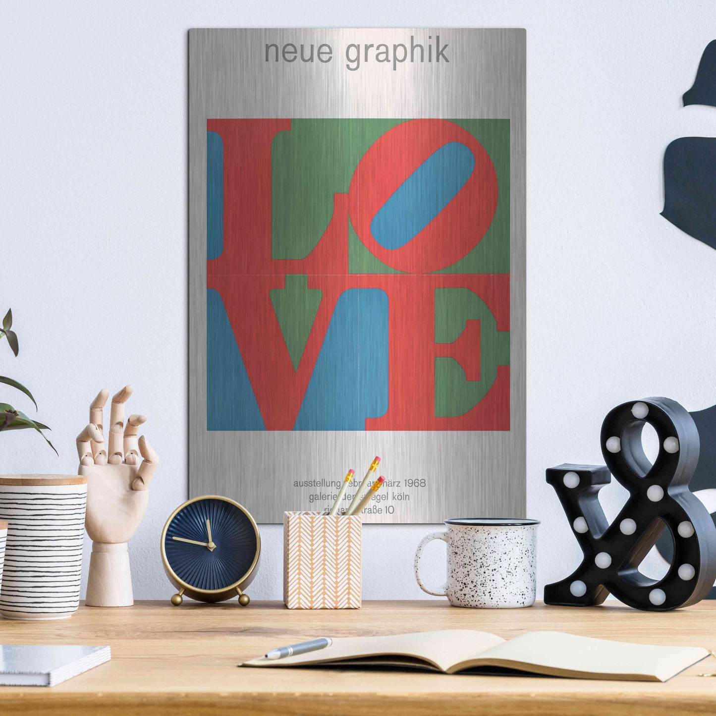 Luxe Metal Art 'Love. Neue Graphik (1968)' by Epic Portfolio, Metal Wall Art,12x16