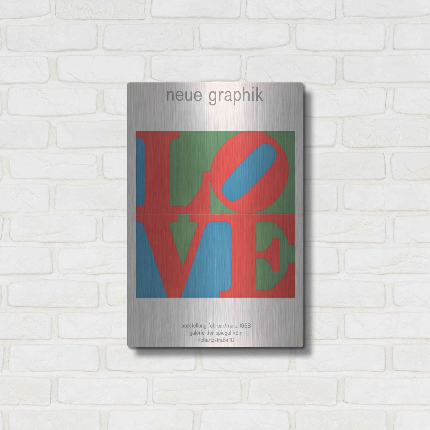 Luxe Metal Art 'Love. Neue Graphik (1968)' by Epic Portfolio, Metal Wall Art,16x24
