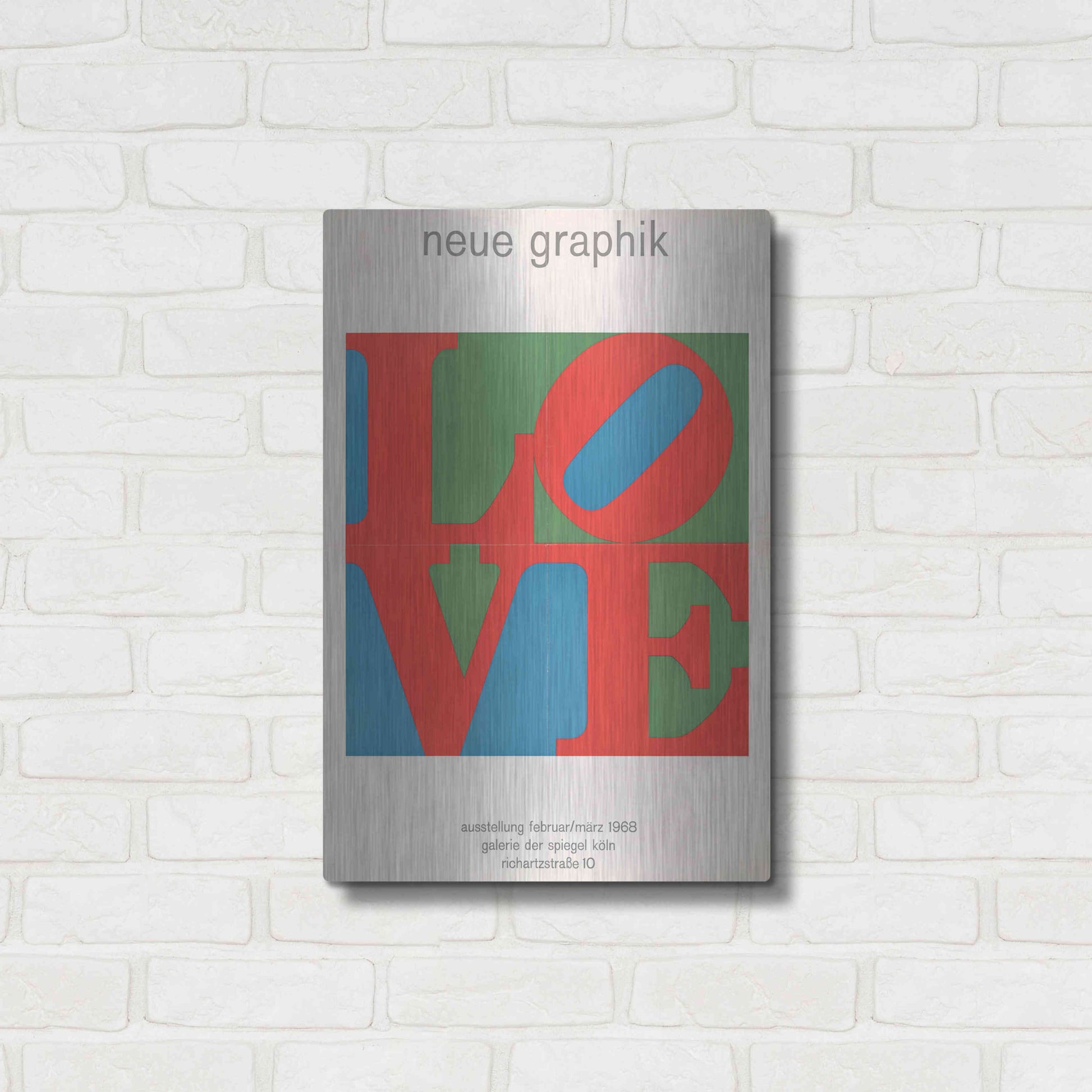 Luxe Metal Art 'Love. Neue Graphik (1968)' by Epic Portfolio, Metal Wall Art,16x24