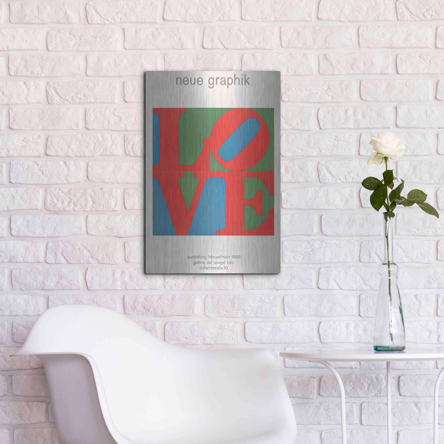 Luxe Metal Art 'Love. Neue Graphik (1968)' by Epic Portfolio, Metal Wall Art,16x24