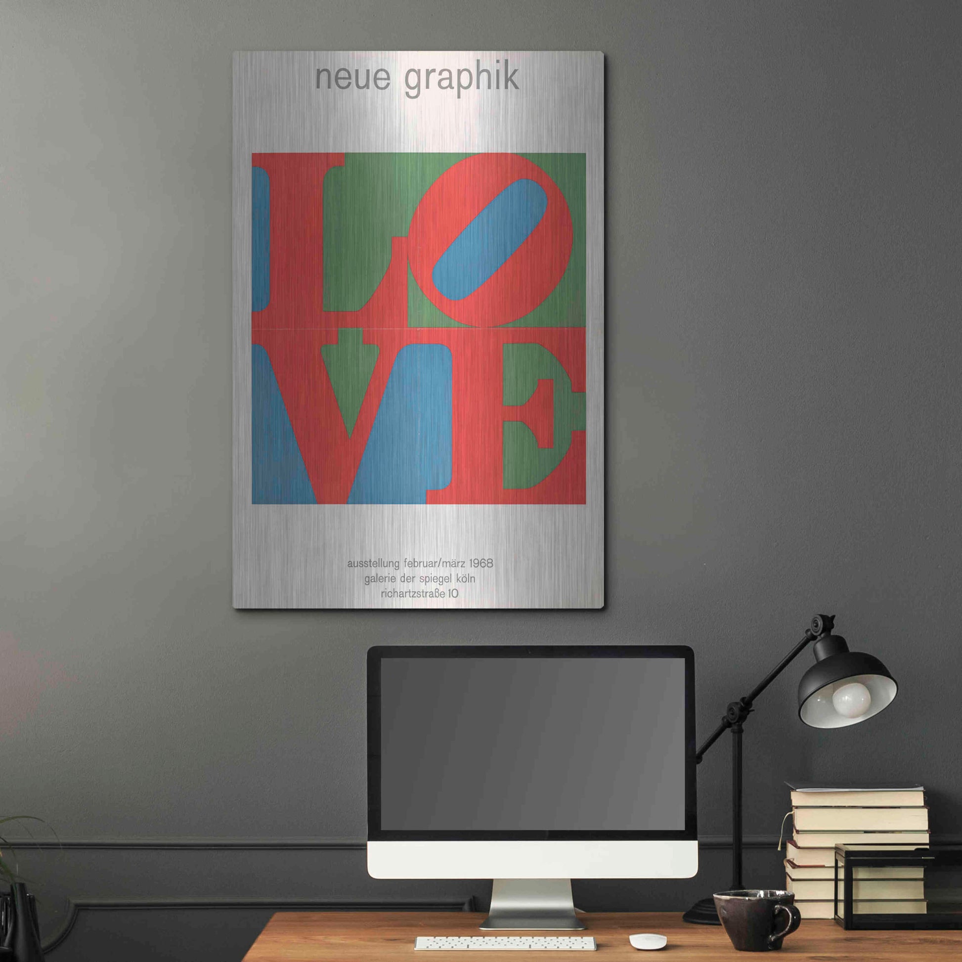 Luxe Metal Art 'Love. Neue Graphik (1968)' by Epic Portfolio, Metal Wall Art,24x36