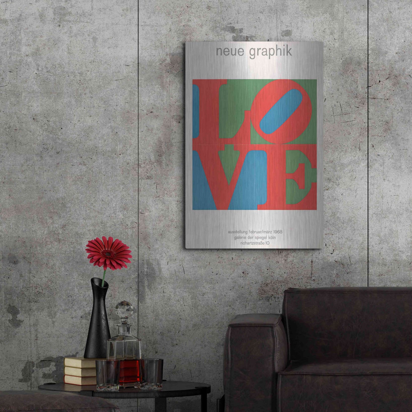 Luxe Metal Art 'Love. Neue Graphik (1968)' by Epic Portfolio, Metal Wall Art,24x36