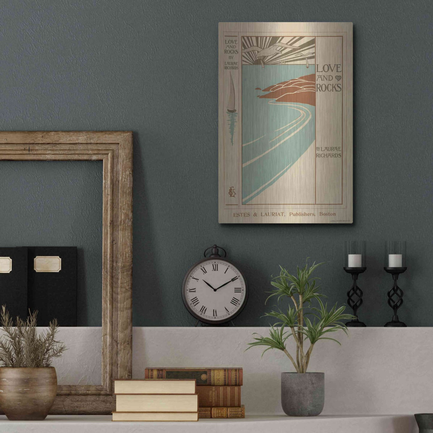 Luxe Metal Art 'Love And Rocks (1895 - 1917)' by Epic Portfolio, Metal Wall Art,12x16