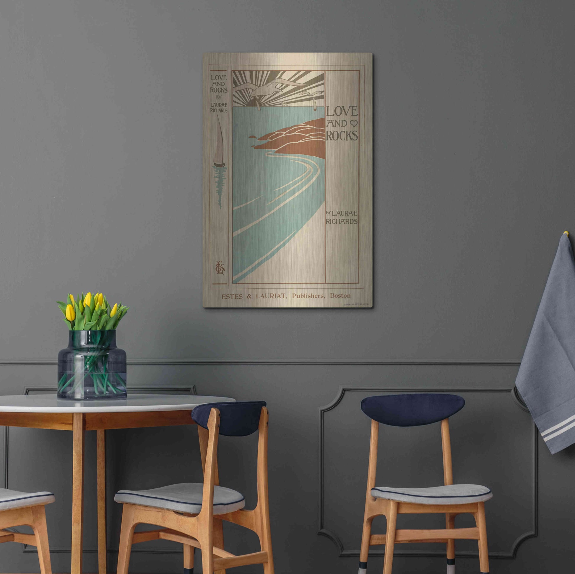 Luxe Metal Art 'Love And Rocks (1895 - 1917)' by Epic Portfolio, Metal Wall Art,24x36
