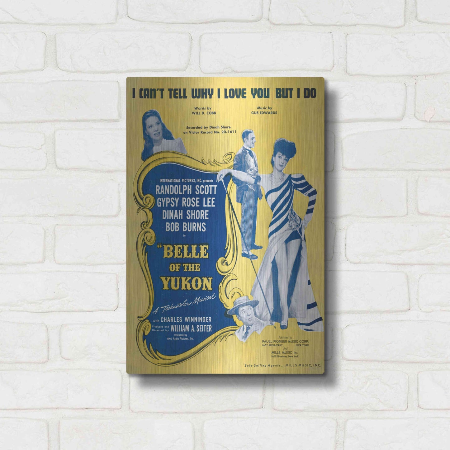 Luxe Metal Art 'I Can’T Tell Why I Love You, But I Do (1900)' by Epic Portfolio, Metal Wall Art,12x16