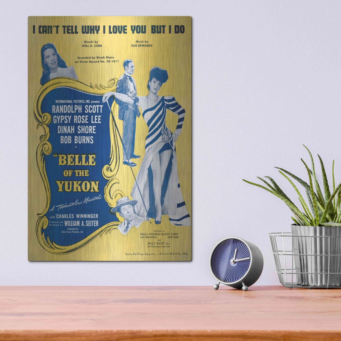 Luxe Metal Art 'I Can’T Tell Why I Love You, But I Do (1900)' by Epic Portfolio, Metal Wall Art,12x16