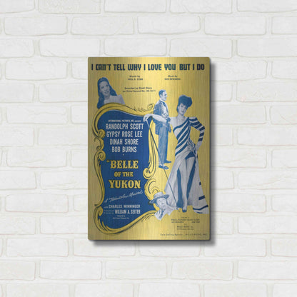 Luxe Metal Art 'I Can’T Tell Why I Love You, But I Do (1900)' by Epic Portfolio, Metal Wall Art,16x24