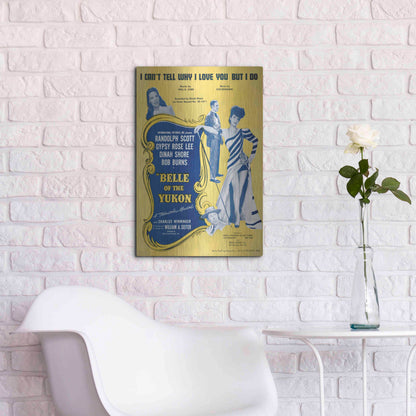 Luxe Metal Art 'I Can’T Tell Why I Love You, But I Do (1900)' by Epic Portfolio, Metal Wall Art,16x24