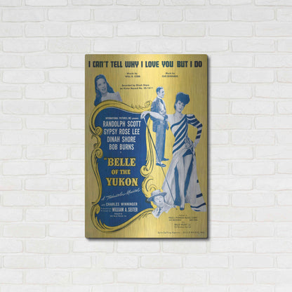 Luxe Metal Art 'I Can’T Tell Why I Love You, But I Do (1900)' by Epic Portfolio, Metal Wall Art,24x36