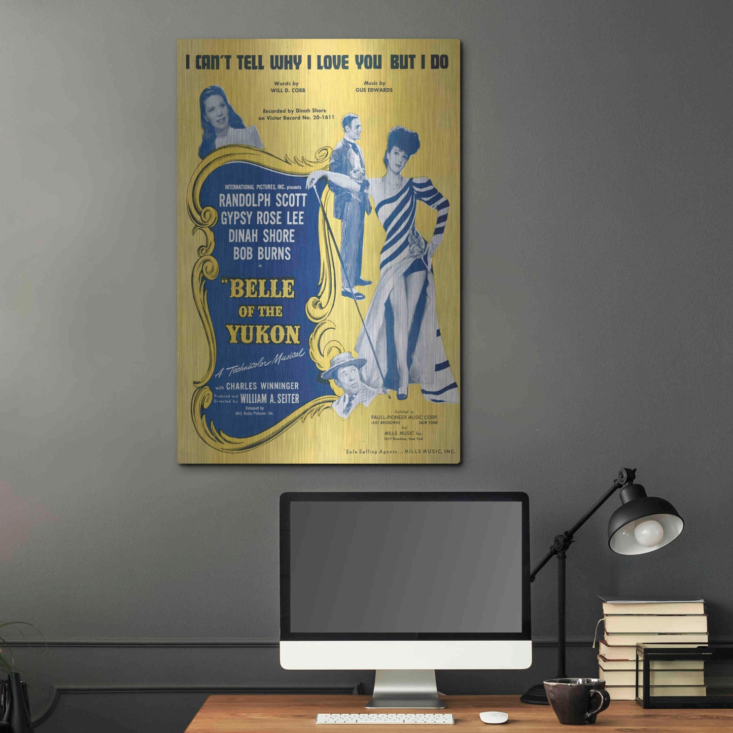 Luxe Metal Art 'I Can’T Tell Why I Love You, But I Do (1900)' by Epic Portfolio, Metal Wall Art,24x36