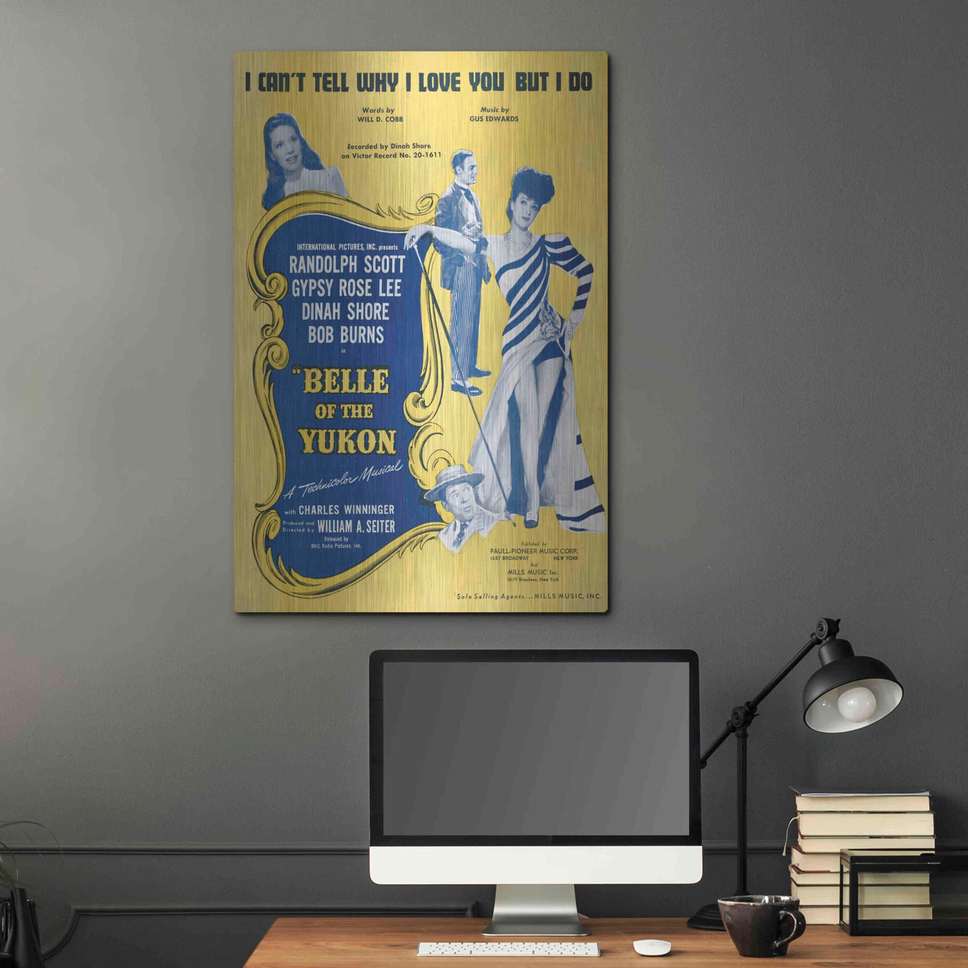 Luxe Metal Art 'I Can’T Tell Why I Love You, But I Do (1900)' by Epic Portfolio, Metal Wall Art,24x36