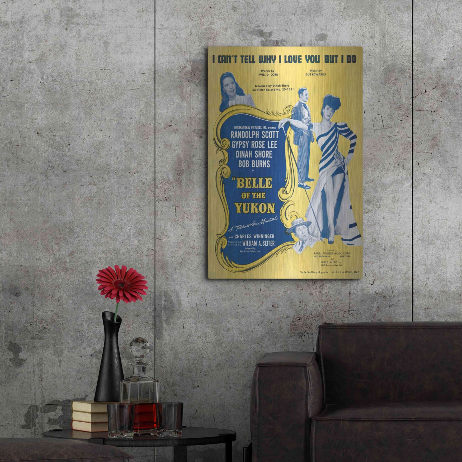 Luxe Metal Art 'I Can’T Tell Why I Love You, But I Do (1900)' by Epic Portfolio, Metal Wall Art,24x36