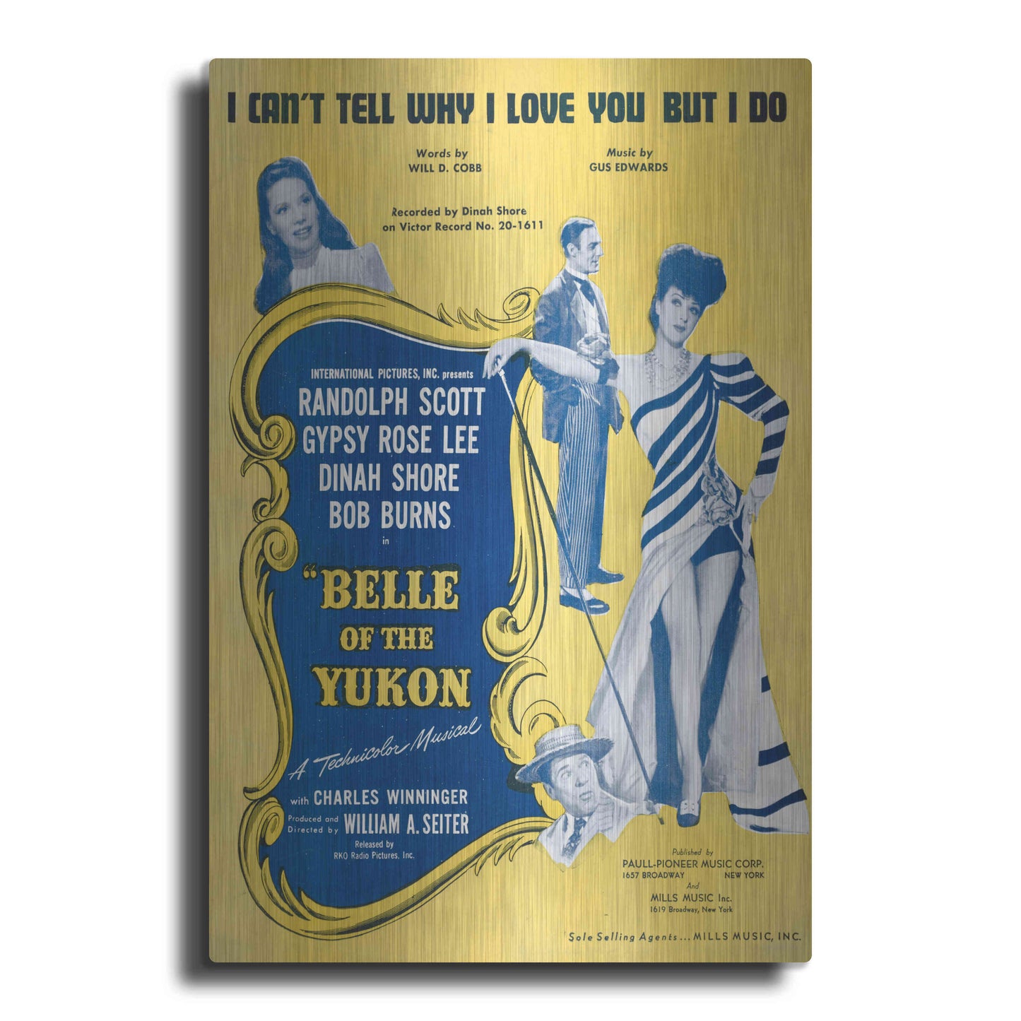 Luxe Metal Art 'I Can’T Tell Why I Love You, But I Do (1900)' by Epic Portfolio, Metal Wall Art