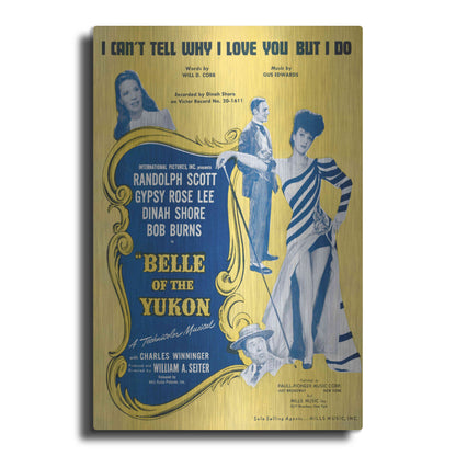 Luxe Metal Art 'I Can’T Tell Why I Love You, But I Do (1900)' by Epic Portfolio, Metal Wall Art