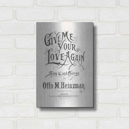 Luxe Metal Art 'Give Me Your Love Again (1893)' by Epic Portfolio, Metal Wall Art,12x16