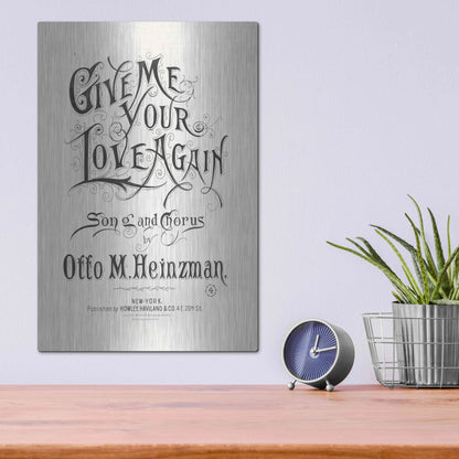 Luxe Metal Art 'Give Me Your Love Again (1893)' by Epic Portfolio, Metal Wall Art,12x16