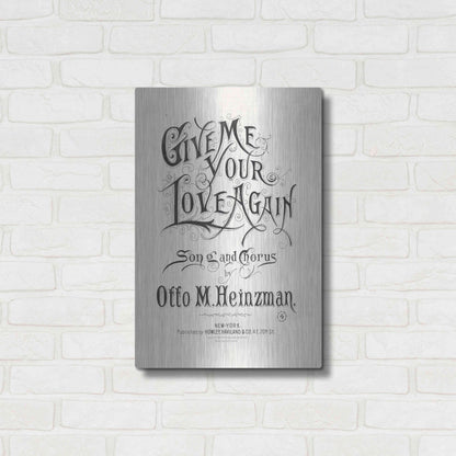 Luxe Metal Art 'Give Me Your Love Again (1893)' by Epic Portfolio, Metal Wall Art,16x24