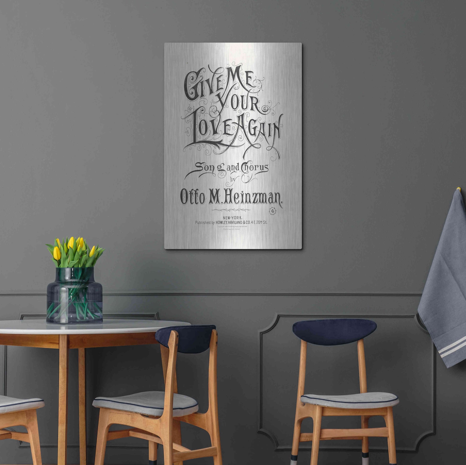 Luxe Metal Art 'Give Me Your Love Again (1893)' by Epic Portfolio, Metal Wall Art,24x36