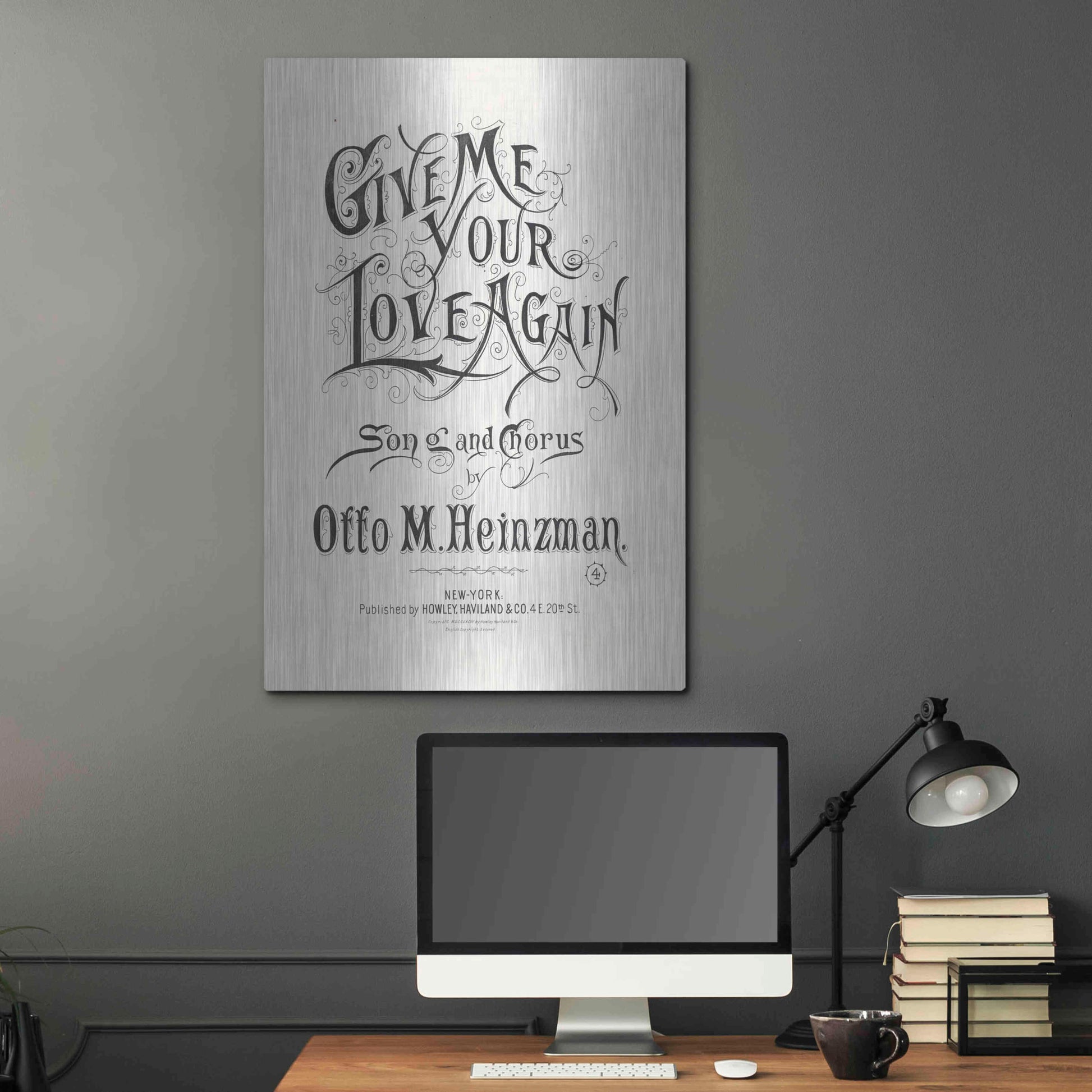 Luxe Metal Art 'Give Me Your Love Again (1893)' by Epic Portfolio, Metal Wall Art,24x36