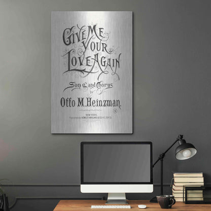 Luxe Metal Art 'Give Me Your Love Again (1893)' by Epic Portfolio, Metal Wall Art,24x36