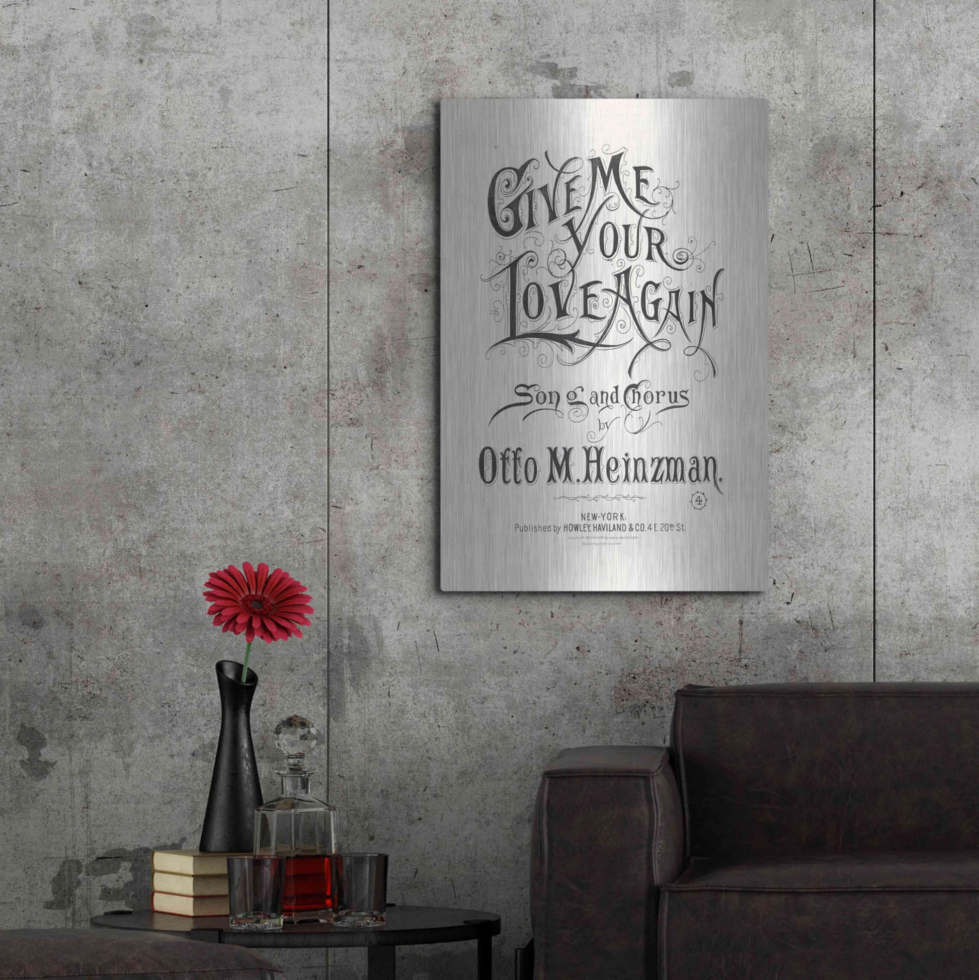 Luxe Metal Art 'Give Me Your Love Again (1893)' by Epic Portfolio, Metal Wall Art,24x36