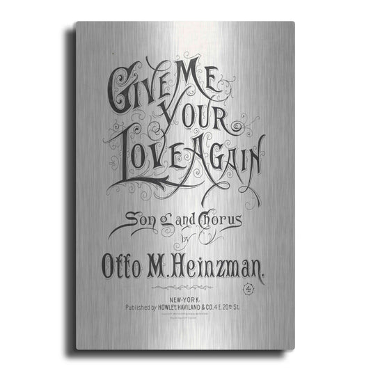 Luxe Metal Art 'Give Me Your Love Again (1893)' by Epic Portfolio, Metal Wall Art