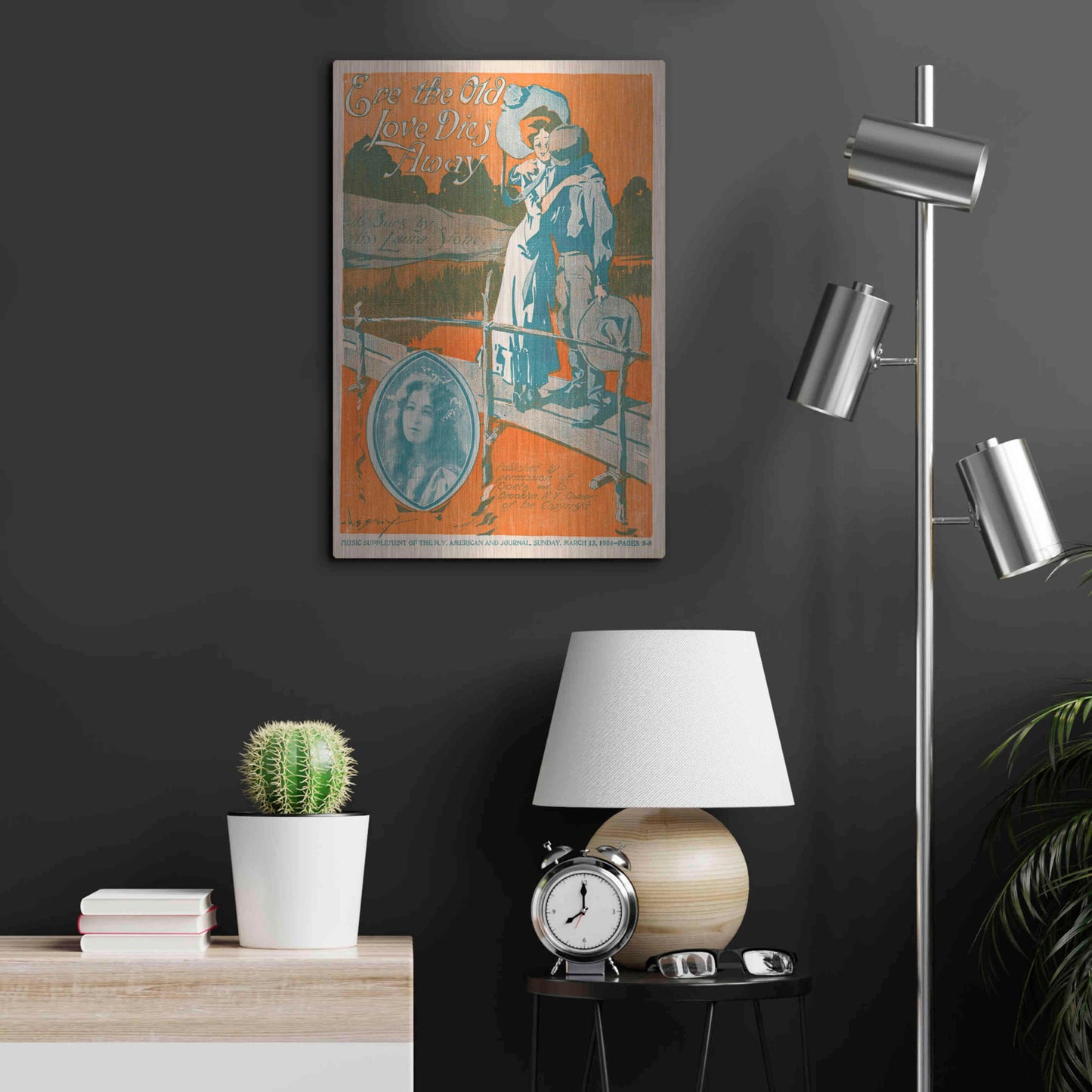 Luxe Metal Art 'Ere The Old Love Dies Away (1900)' by Epic Portfolio, Metal Wall Art,16x24
