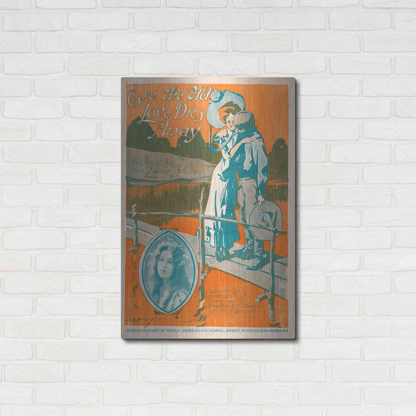 Luxe Metal Art 'Ere The Old Love Dies Away (1900)' by Epic Portfolio, Metal Wall Art,24x36