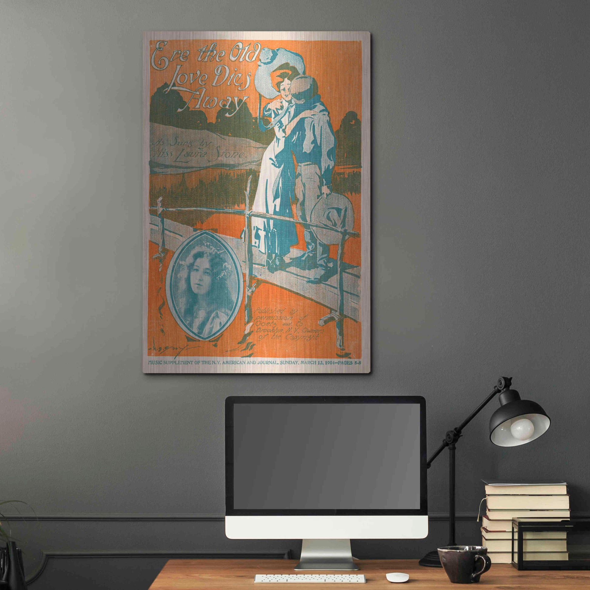 Luxe Metal Art 'Ere The Old Love Dies Away (1900)' by Epic Portfolio, Metal Wall Art,24x36
