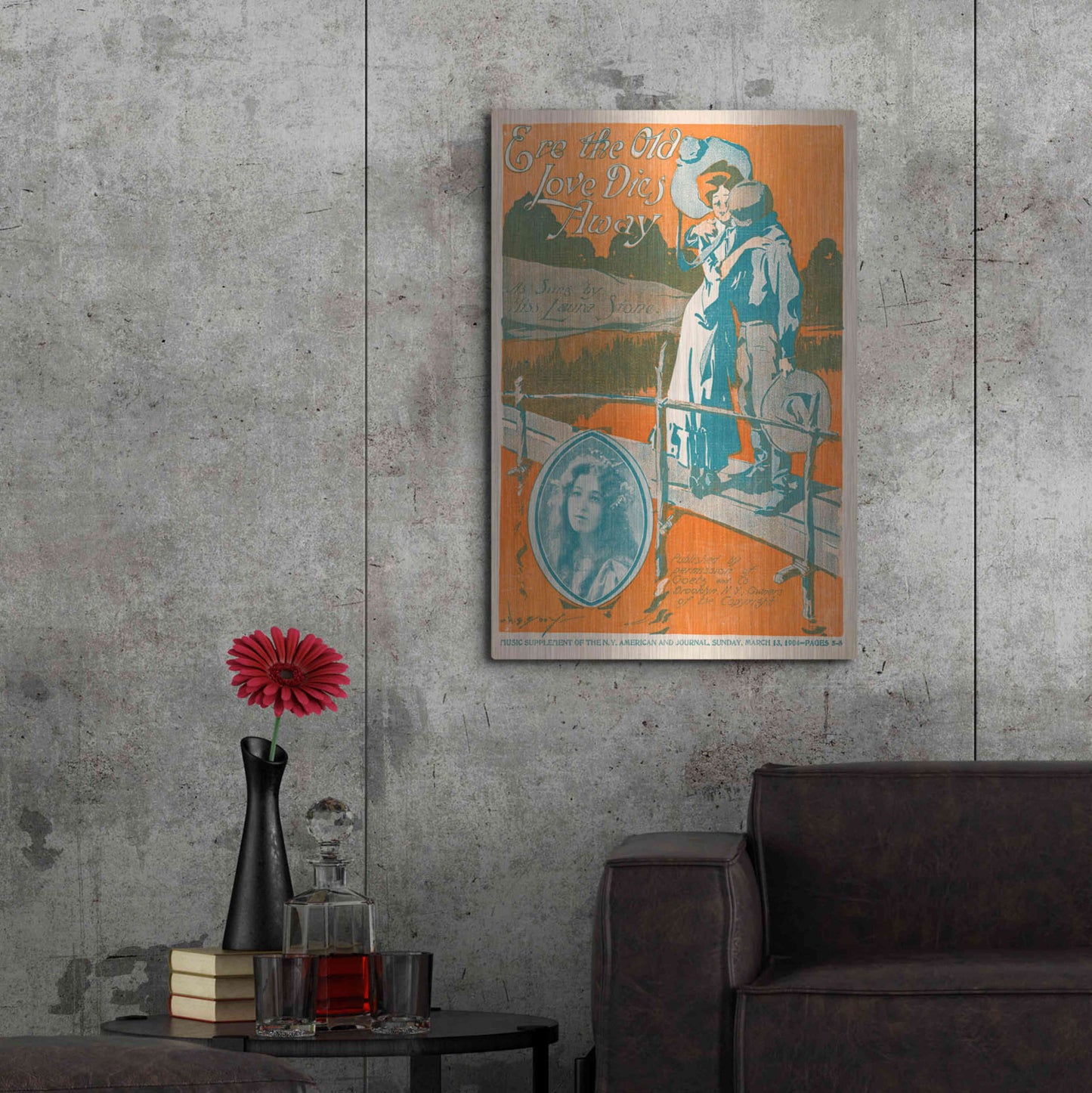 Luxe Metal Art 'Ere The Old Love Dies Away (1900)' by Epic Portfolio, Metal Wall Art,24x36