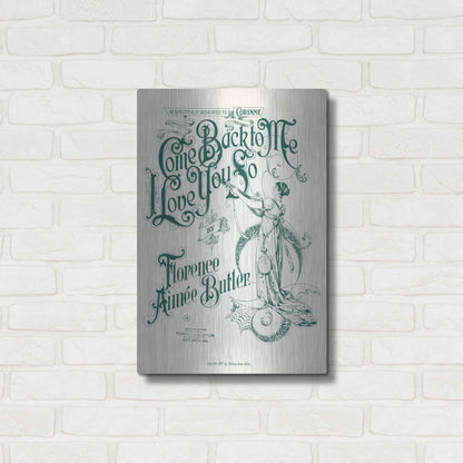 Luxe Metal Art 'Come Back To Me I Love You So (1897)' by Epic Portfolio, Metal Wall Art,16x24