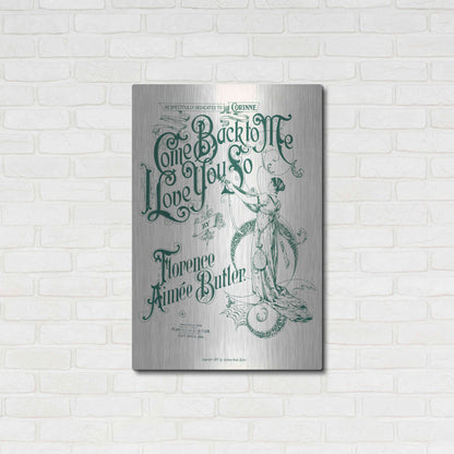 Luxe Metal Art 'Come Back To Me I Love You So (1897)' by Epic Portfolio, Metal Wall Art,24x36