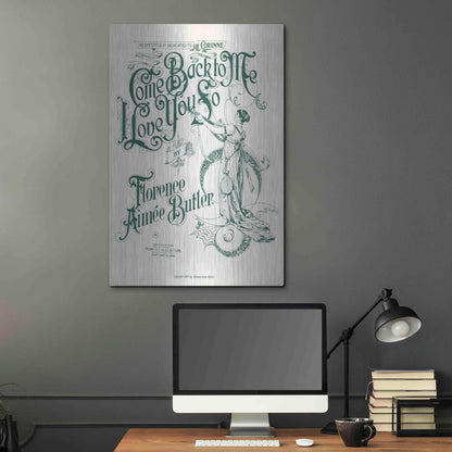 Luxe Metal Art 'Come Back To Me I Love You So (1897)' by Epic Portfolio, Metal Wall Art,24x36