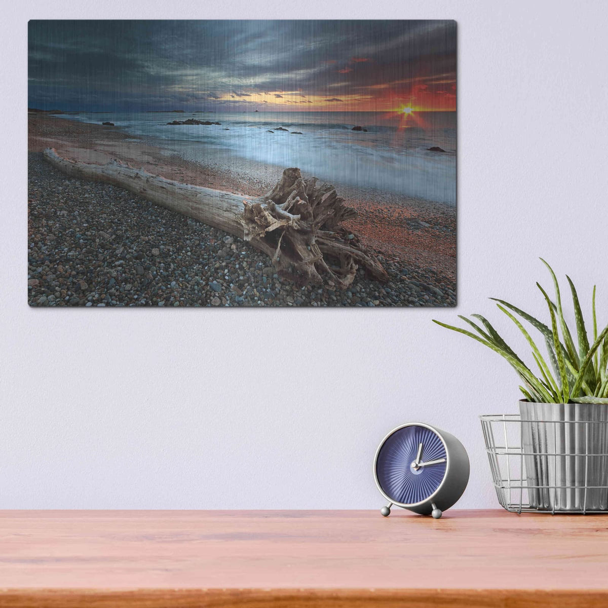'Sakonnet Driftwood' by Kathrine Gendreau – Metal Wall Art, 16x12 room view