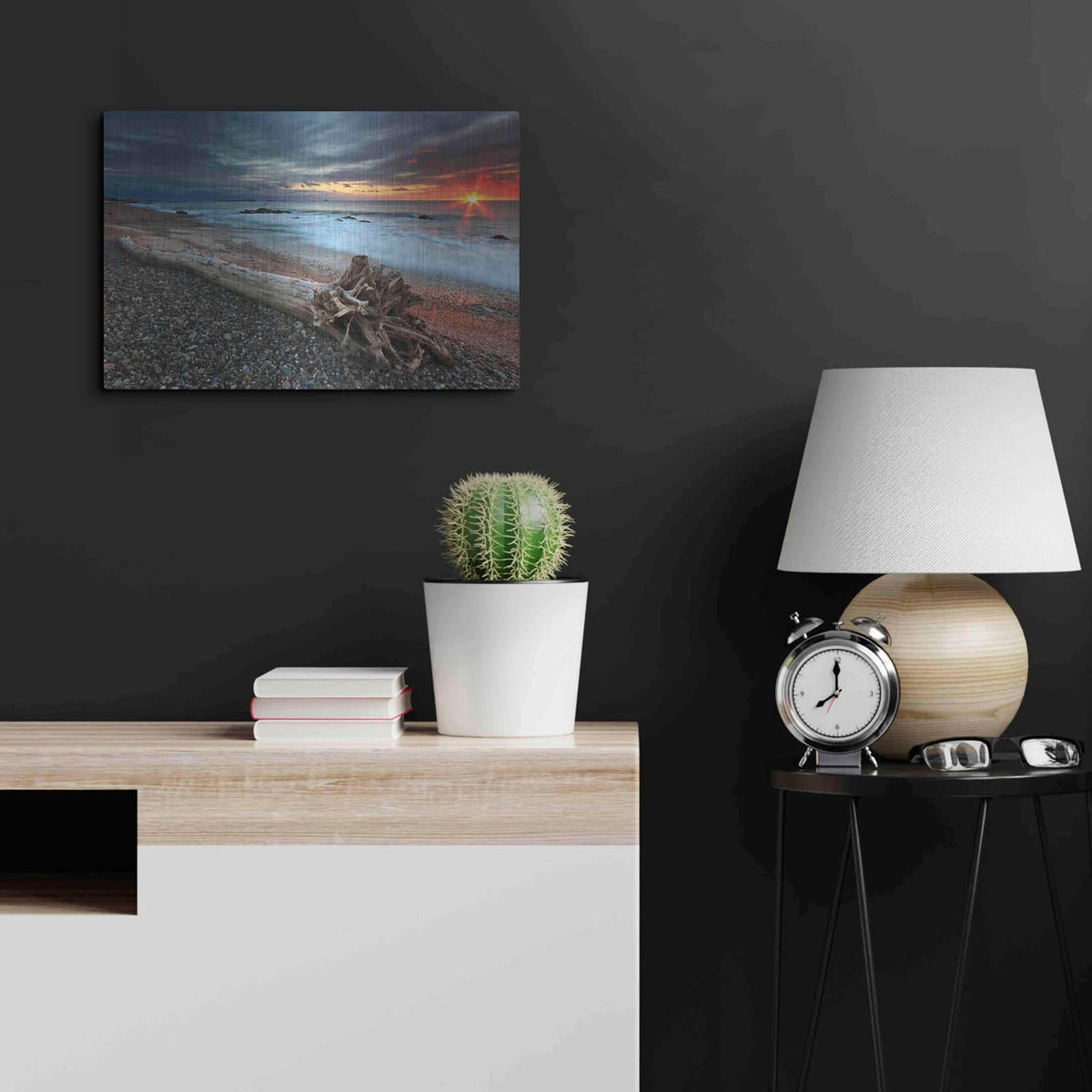 'Sakonnet Driftwood' by Kathrine Gendreau – Metal Wall Art, 24x16 room view