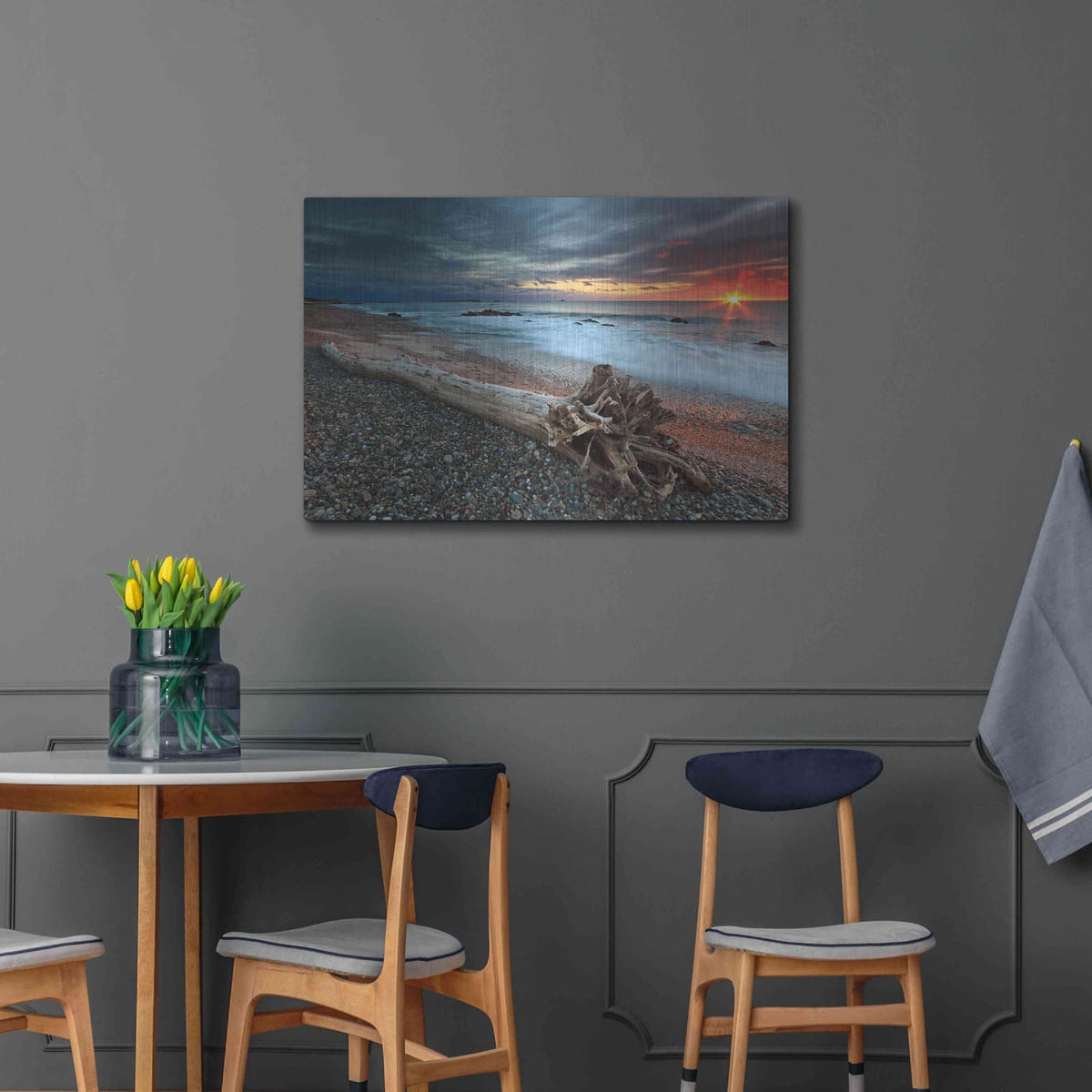 'Sakonnet Driftwood' by Kathrine Gendreau – Metal Wall Art, 36x24 room view